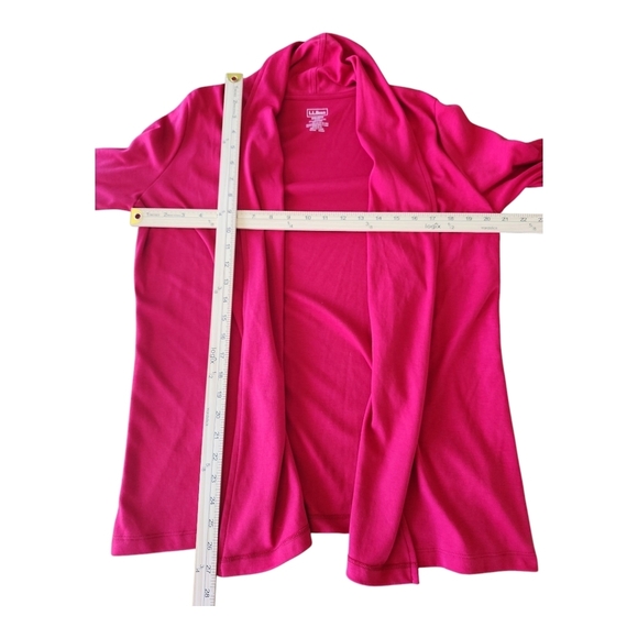 LL Bean Lightweight Open‑Front Cardigan – Small Regular, Vibrant Red, Layering - Picture 7 of 8